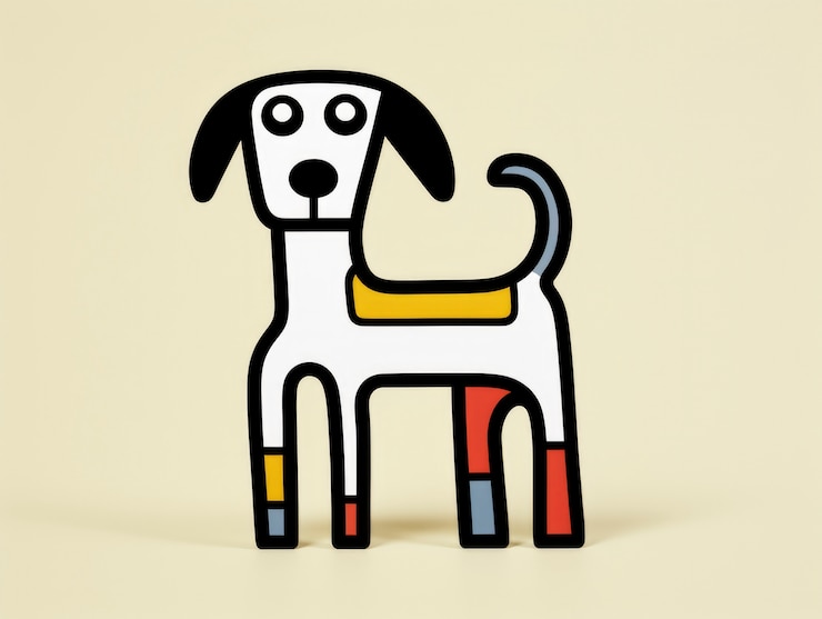 Foto gratuito el perro lindo del arte digital