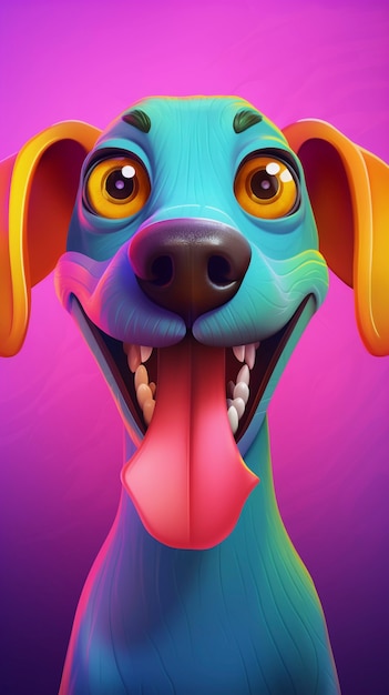 Foto gratuita el perro lindo del arte digital