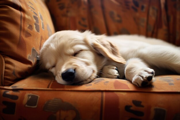 Perro lindo durmiendo generado