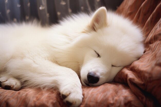 Perro lindo durmiendo generado