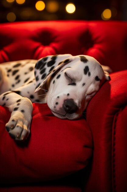 Perro lindo durmiendo generado