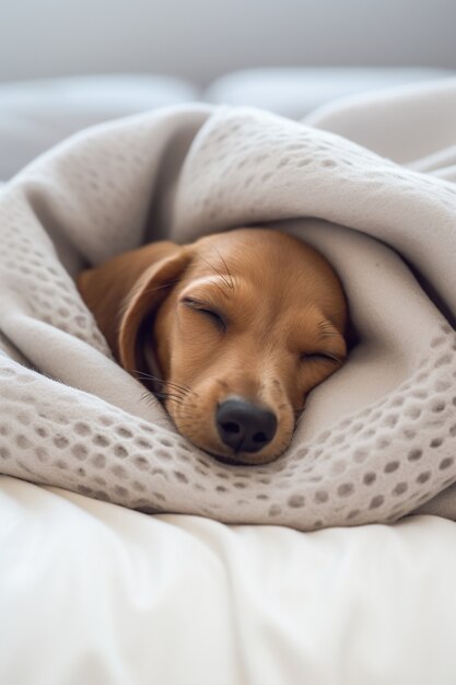 Perro lindo durmiendo generado