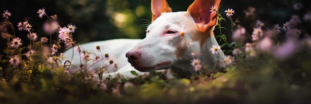 Perro lindo durmiendo generado