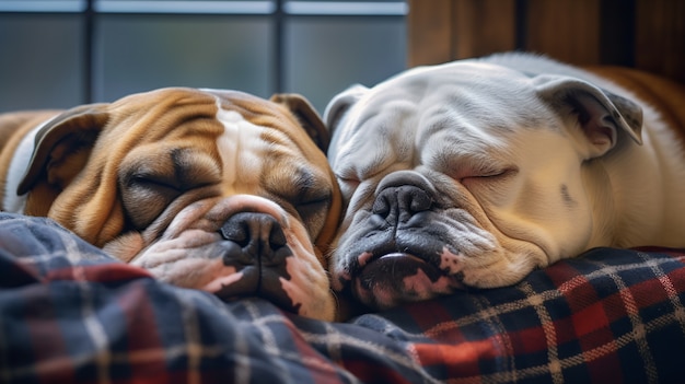 Foto gratuita perro lindo durmiendo generado