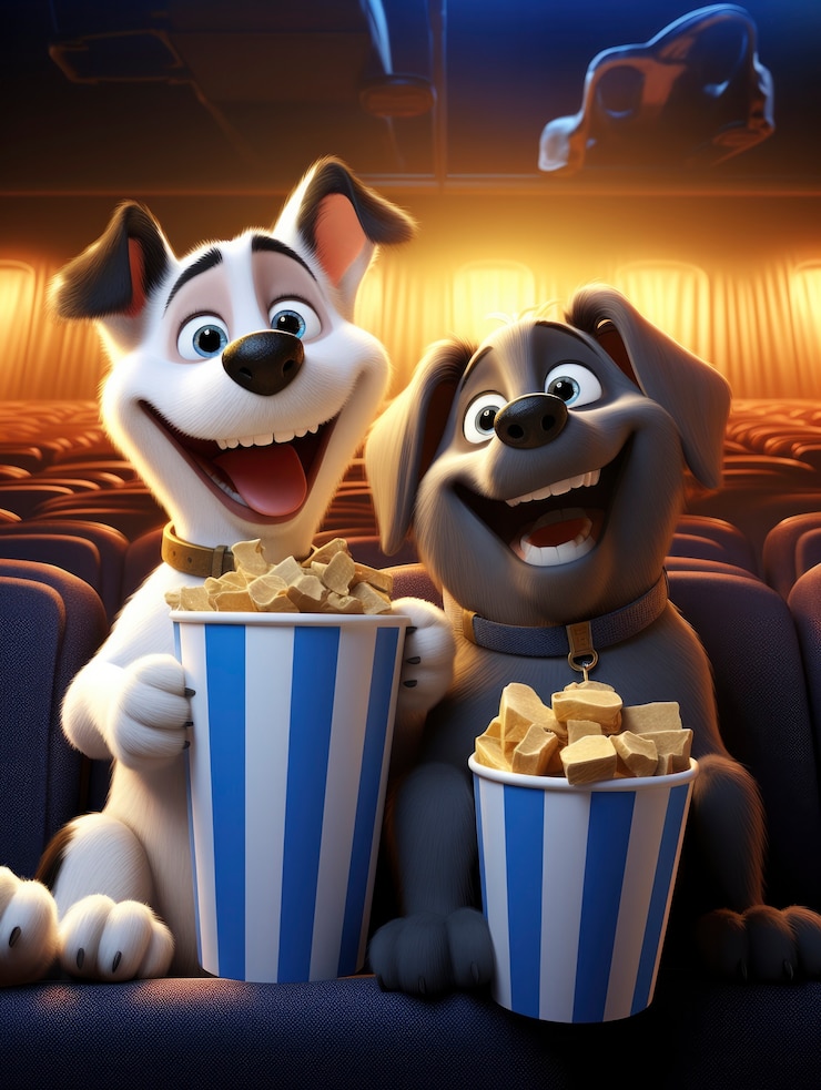 Foto gratuito perros adorables estilo de fantasía