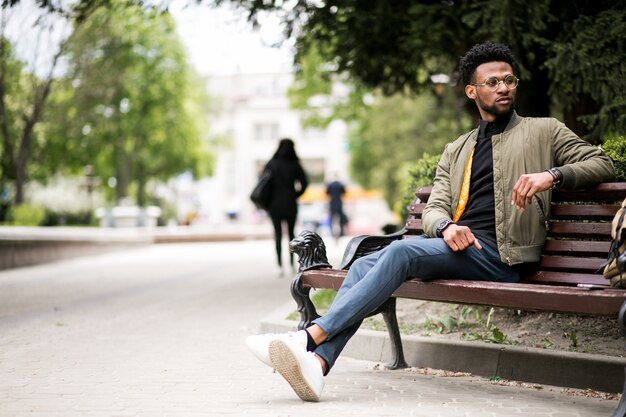 Persona africano negocio hombre americano