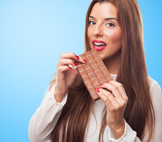 Foto gratuita persona de comida de dieta retrato joven