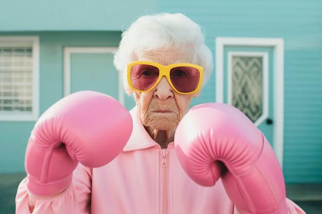 Foto gratuita persona de edad avanzada que practica deporte