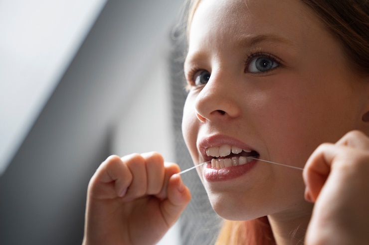 Foto gratuito persona que cuida la higiene de los dientes.