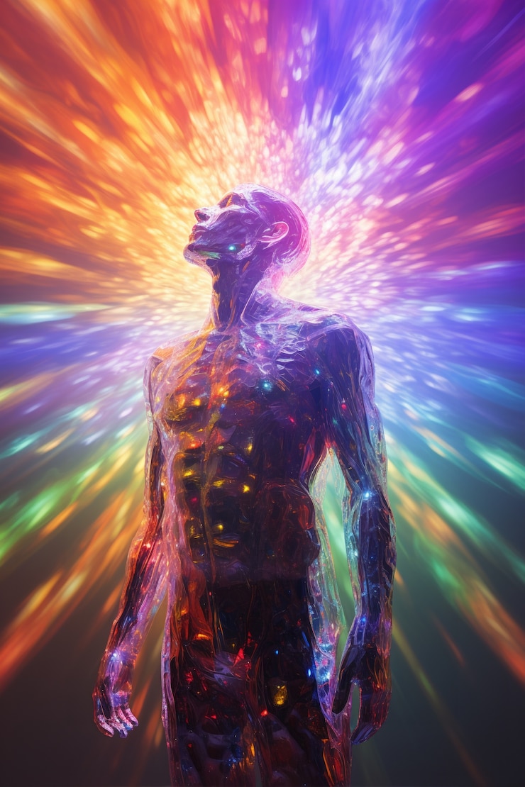 Foto gratuito persona que experimenta un despertar espiritual