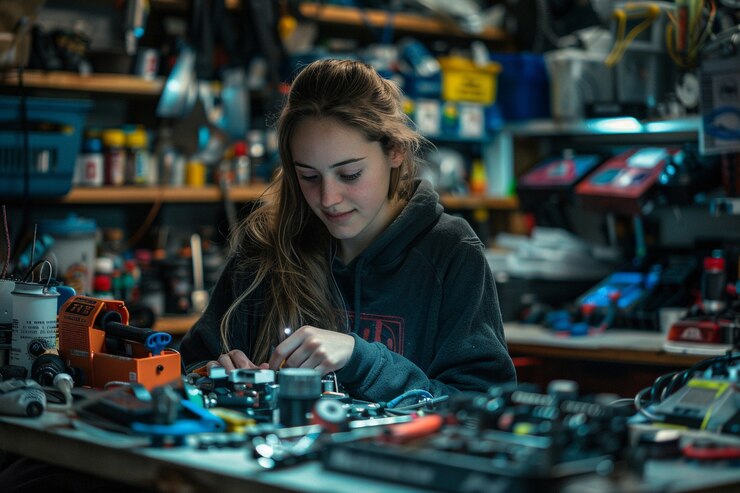 Foto gratuito persona que realiza una actividad diy para la creación de contenidos en línea