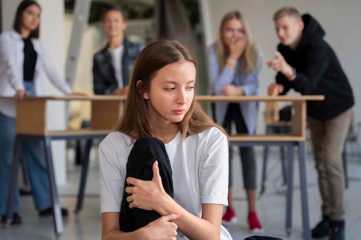 Foto gratuito persona que sufre de acoso escolar