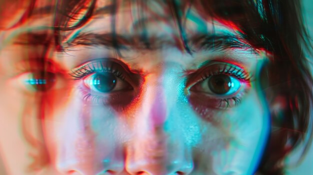 Persona que sufre de adicción a la tecnología y ciberenfermedad