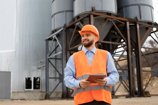 Persona que trabaja en edificación y construcción