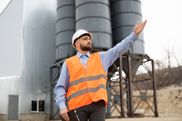 Persona que trabaja en edificación y construcción