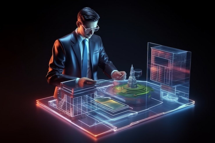 Foto gratuito persona que utiliza la tecnología para desempeñar su profesión