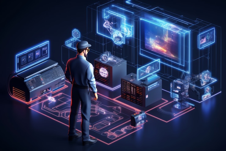Foto gratuito persona que utiliza la tecnología en su ocupación diaria