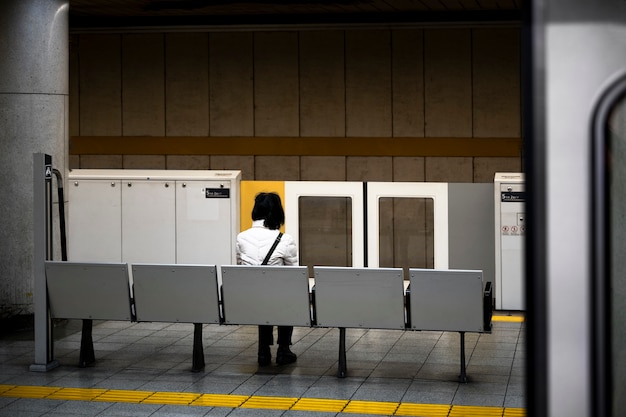 Persona que viaja por la ciudad