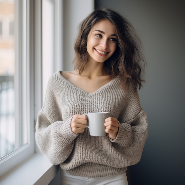Foto gratuita persona sosteniendo una taza de café