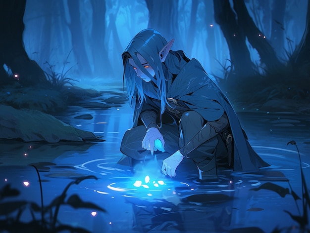 Personaje de agua de fantasía