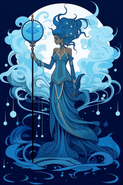 Personaje de agua de fantasía