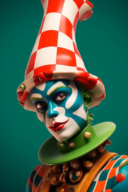 Personaje de carnaval divertido en 3D