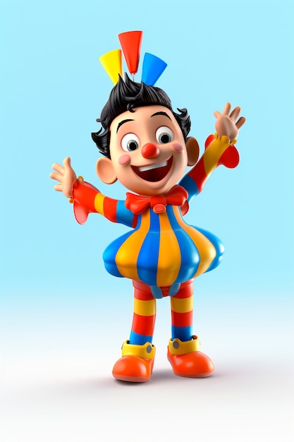 Personaje de carnaval divertido en 3D