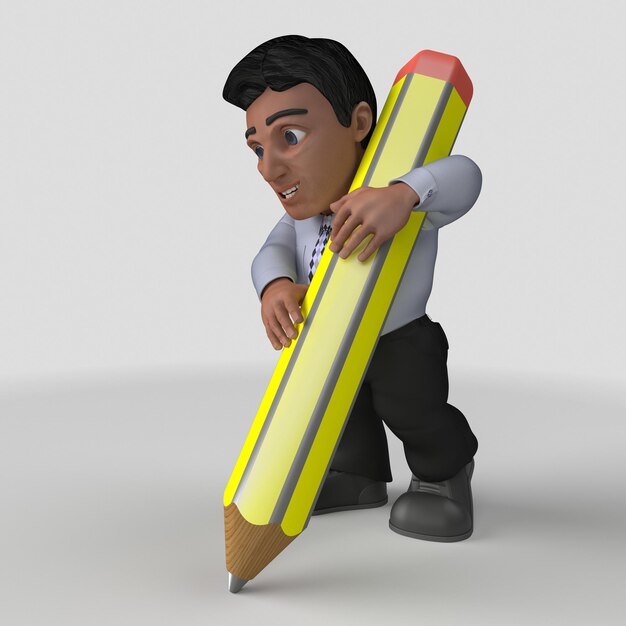 Personaje comercial de dibujos animados en 3D