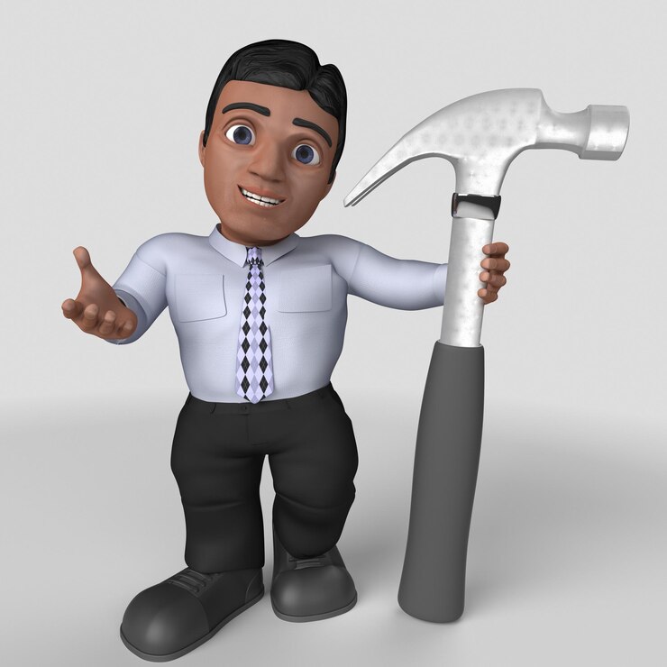 Foto gratuito personaje comercial de dibujos animados en 3d