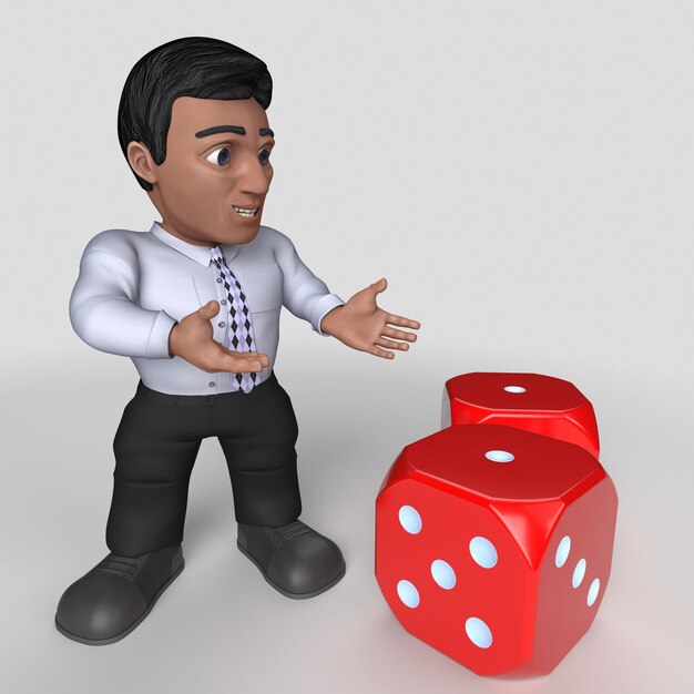 Personaje de dibujos animados en 3D