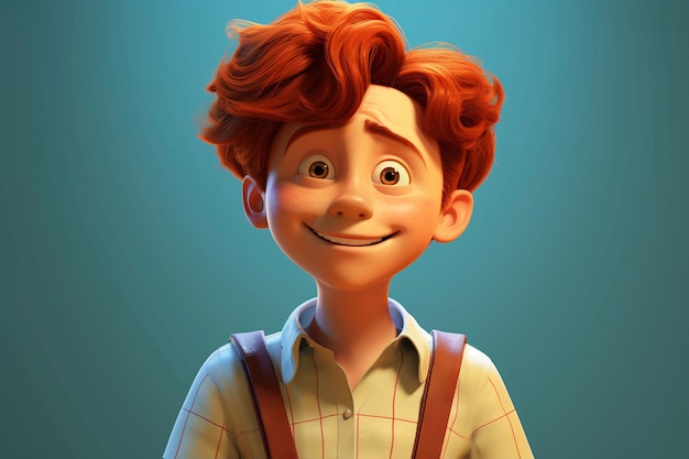 Personaje de dibujos animados en 3D