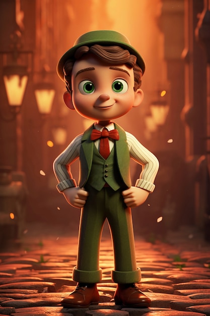 Personaje de dibujos animados en 3D