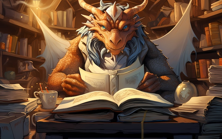 Foto gratuito personaje de dragón de dibujos animados