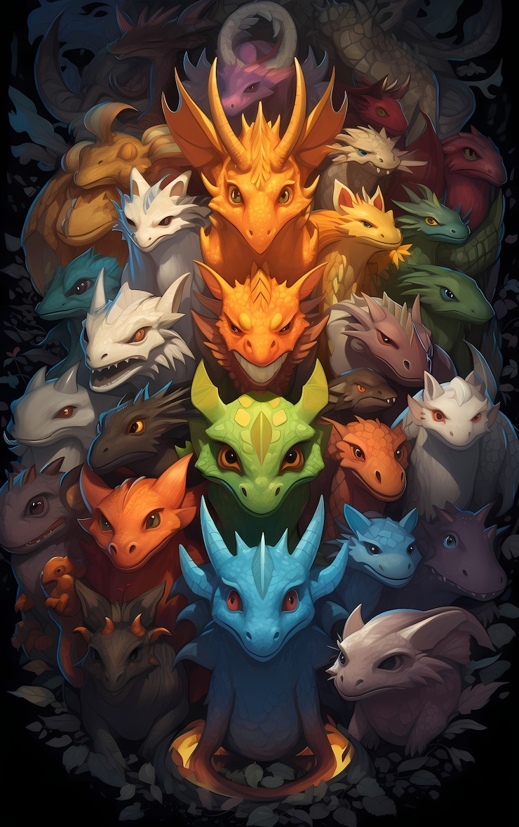 Foto gratuito personaje de dragón de dibujos animados