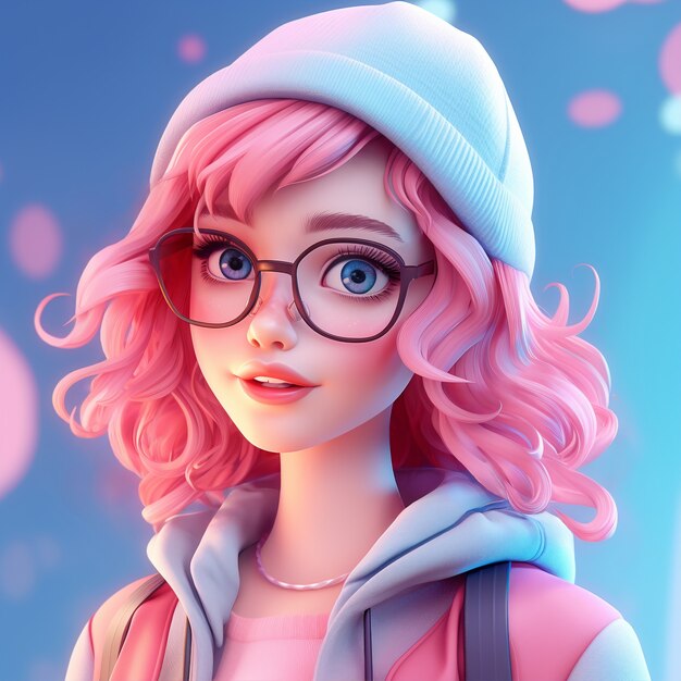 Personaje de estilo de dibujos animados 3D