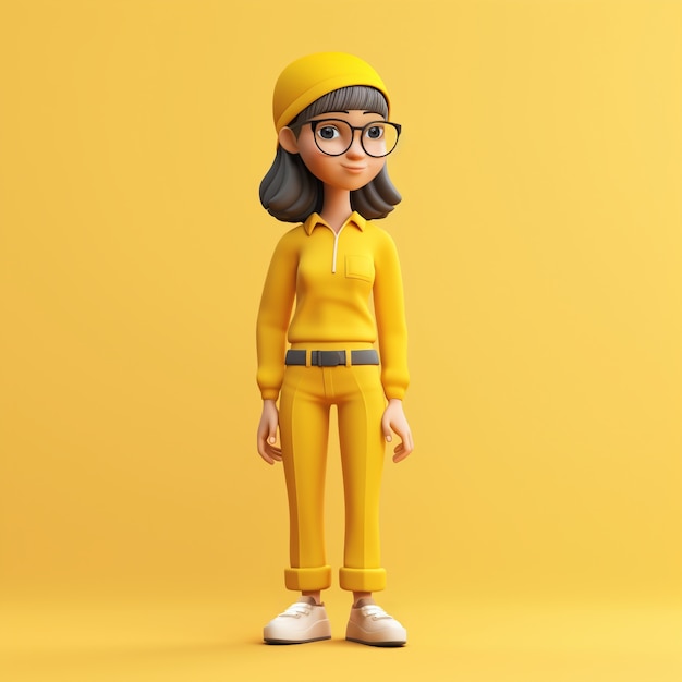 Personaje de estilo de dibujos animados 3D