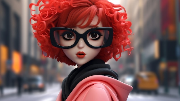 Personaje de estilo de dibujos animados 3D