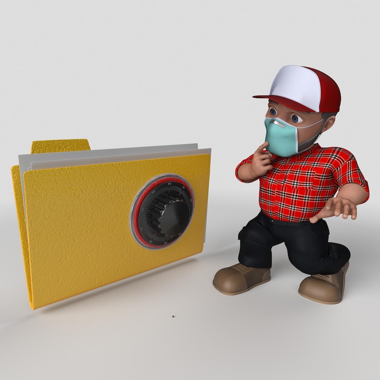 Foto gratuito personaje de leñador de dibujos animados modelo 3d