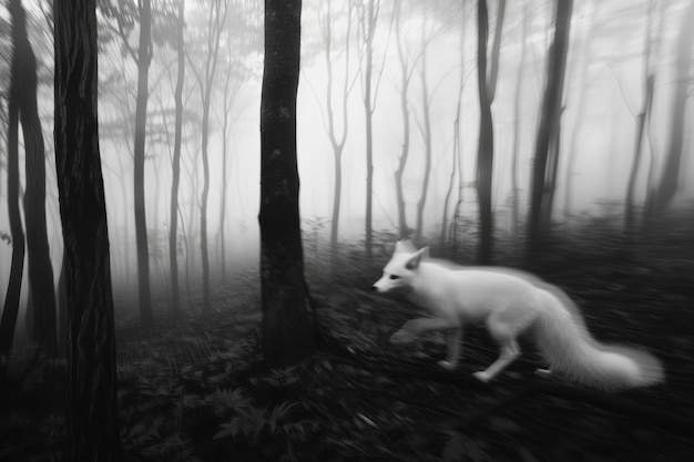 Foto gratuita un personaje misterioso en el bosque.