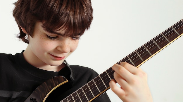 Foto gratuita personaje tocando la guitarra eléctrica