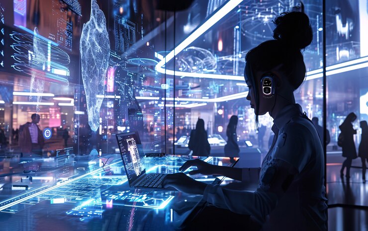 Foto gratuito perspectiva futurista del estilo de vida de los nómadas digitales