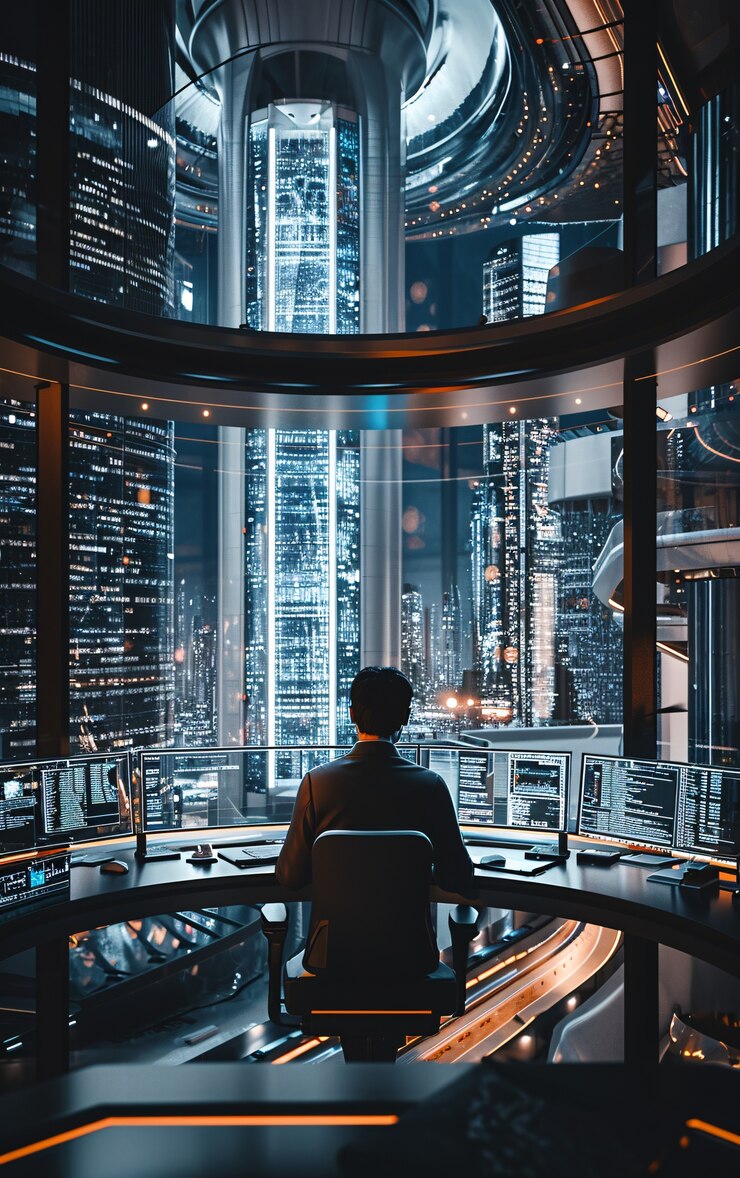 Foto gratuito perspectiva futurista del estilo de vida de los nómadas digitales