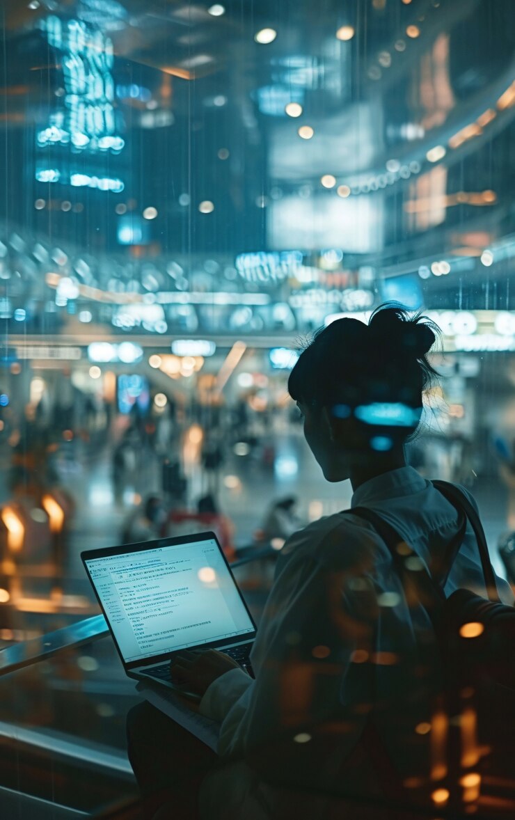Foto gratuito perspectiva futurista del estilo de vida de los nómadas digitales