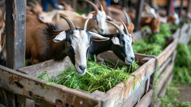 Photo Gratis peternakan kambing fotorealistis