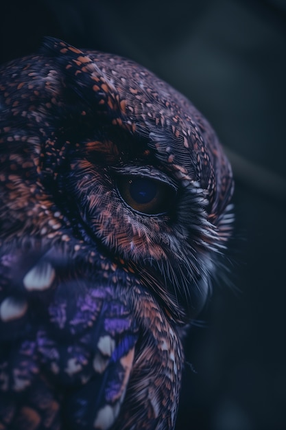 Foto gratuita photorealistic owl during the night time