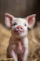 Foto gratuita photorealistic pig in a farm