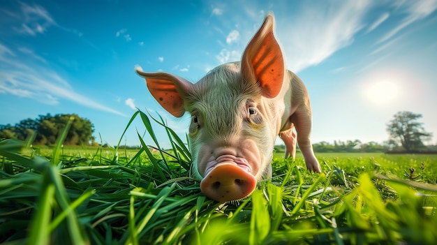 Foto gratuita photorealistic scene with pigs raised in a farm environment