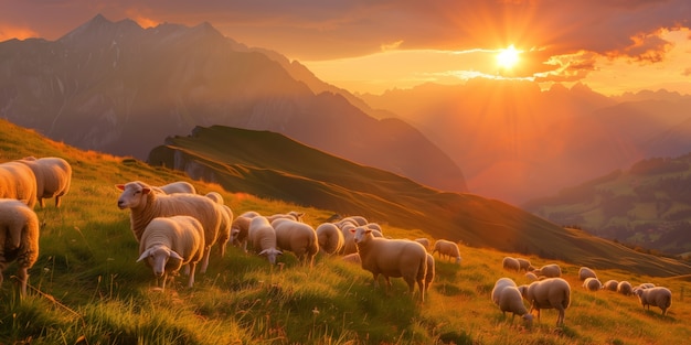 Foto gratuita photorealistic sheep farm