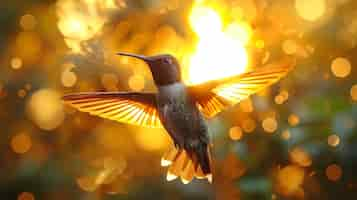 Foto gratuita photorealistic view of beautiful hummingbird in its natural habitat