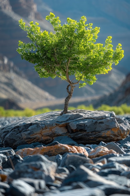 Foto gratuita photorealistic view of tree in nature with branches and trunk